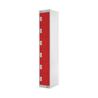 SIX COMPARTMENT LOCKER 450 RED