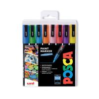 POSCA PC-3M PAINT MRKR ASST SPARKL PK8