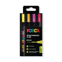 POSCA 5M PAINT MARKERS MED F AST PK4