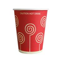 MYCAFE VEND CUPS RED 9OZ PK1000
