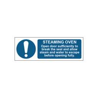 STEAMING OVEN SIGN 1.2MM PP 300X100