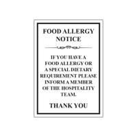 FOOD ALLERGY SIGN SAVE VNL 148X210