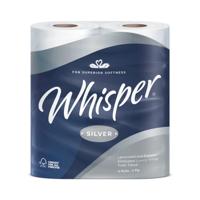 WHISPER SLV WC ROLL 2PLY 4X10 PK40