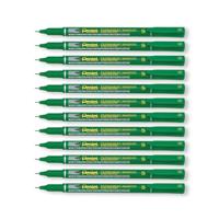 PERM MARKER SUPER FINE GREEN PK12