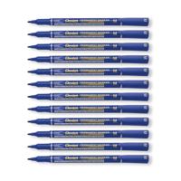 PERM MARKER FINE BLUE PK12