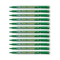 PERM MARKER FINE GREEN PK12