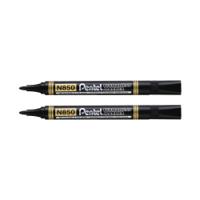 Pentel N850 Permanent Bullet Marker Black (Pack of 12) Buy 1 Get 1 FOC