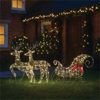 LED LGT UP SLEDGE/DEER WARM WHT PK3