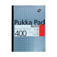 Pukka Refill Pad A4 4 Hole Punched Feint Ruled and Margin 400 Pages REF400