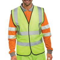 Beeswift High Visibility Waistcoat Full App G Saturn Yellow XL WCENGXL