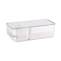 REFRIGERATOR BIN + LID 2 INSERTS CLR