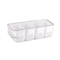 REFRIGERATOR BIN + LID 4 INSERTS CLR