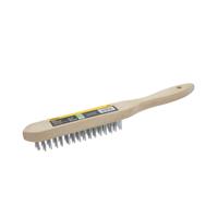 4 ROW WIRE BRUSH WOOD HANDLE PK12