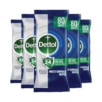 DETTOL BIO WIPES FRESH X80 PK5