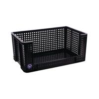 OPEN FRONTED CRATE 64 LITRE BLACK