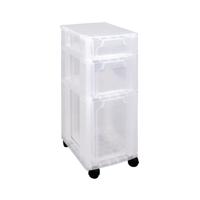 SLIM 3DRW STORAGE TOWER CLEAR