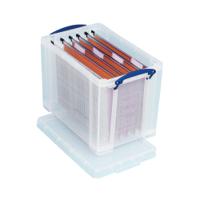 Really Useful 24L Plastic Storage Box With Lid W465xD270xH290mm Clear RUP80256