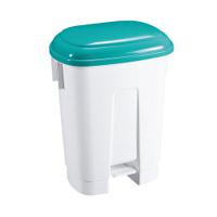 30L PLASTIC BIN WHITE/GREEN 348024