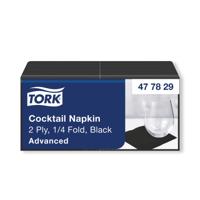 TORK COCKTAIL NAPKINS 2PLY BLK PK200