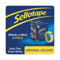 Sellotape Original Golden Tape 24mmx66m (Pack of 6) 1443306