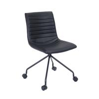 STRIVA OFFICE CHR NO ARMS PU BLACK