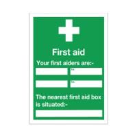 Safety Sign First Aid 600x450mm Self-Adhesive E91A/S