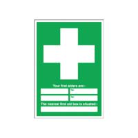 Safety Sign First Aid 600x450mm PVC E91A/R