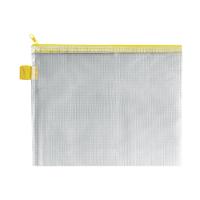 BDS Mesh Zip Bag 255x205mm Yellow Zipper (Pack of 5)