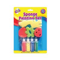 9 PIECE SPONGE PAINTING SET PK 12
