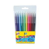 QUALITY BRUSH FIBRE PEN AST X10 PK12