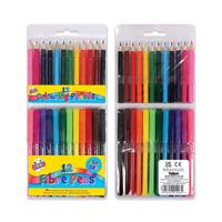 12 FIBRE PEN/12 HALF SZ PENCIL PK12