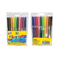 FIBRE COLOURING PENS AST X10 PK12