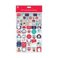 XMAS ACTIVITY AST STICKERS X100 PK12