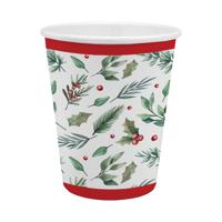 TRAD XMAS PARTY PAPER CUPS X6 PK12