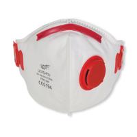 DISP FOLD FLAT MASK WHT/RED PK10