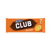 MCVITIES CLUB ORANGE BISCUIT BAR PK7