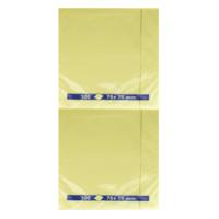 Yellow Note Repositionable Pad 75x75mm WX10502