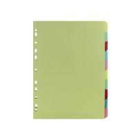 A4 Manilla Divider 10-Part Multi-Colour WX26082