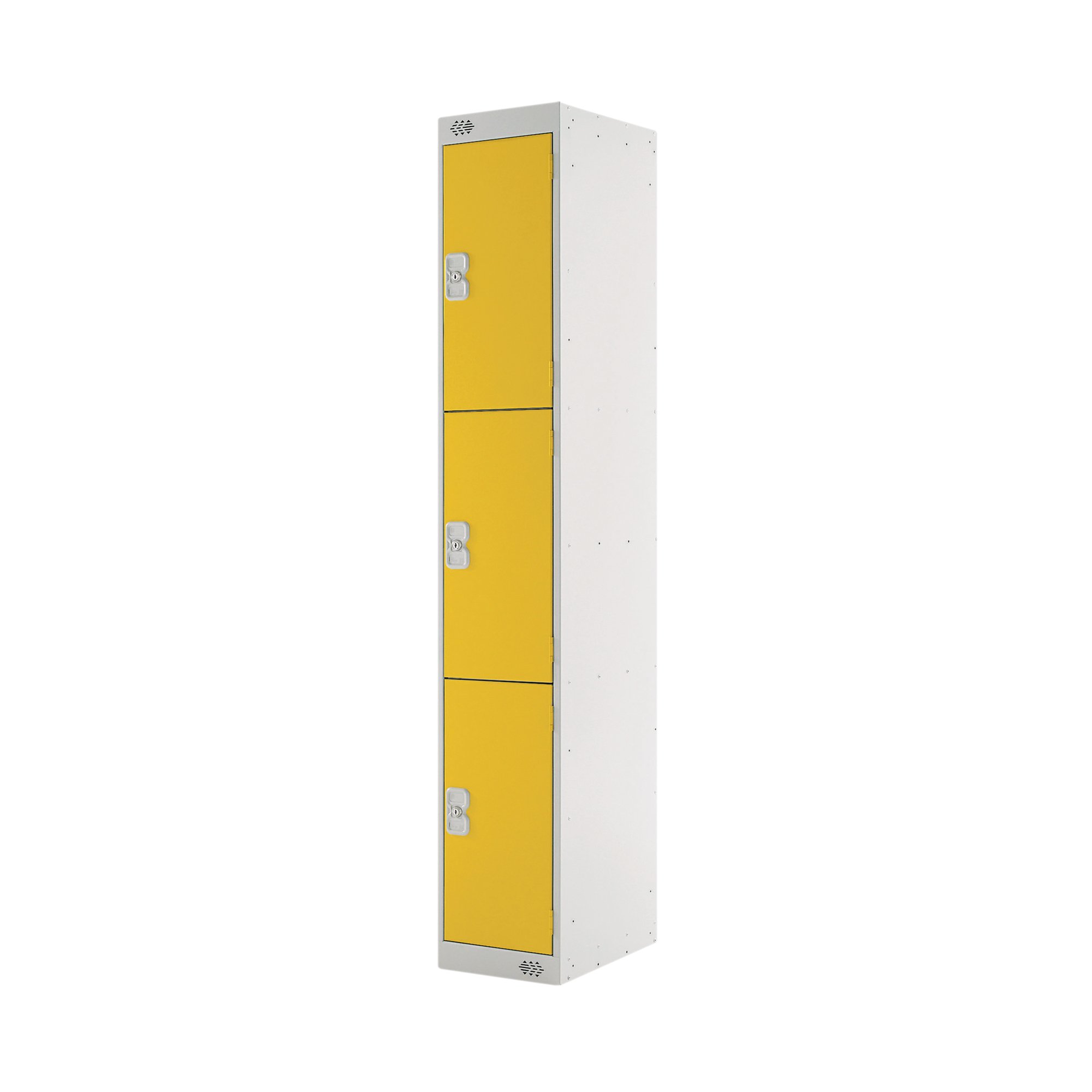 THREE COMPARTMENT LOCKER 300 YELLOW