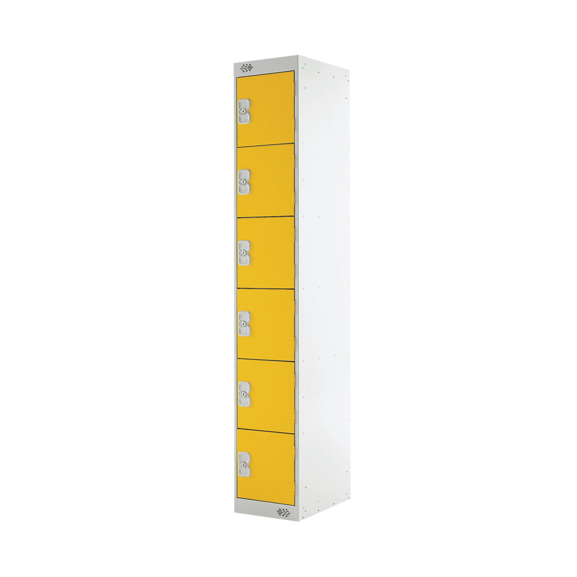 SIX COMPARTMENT LOCKER 300 YELLOW