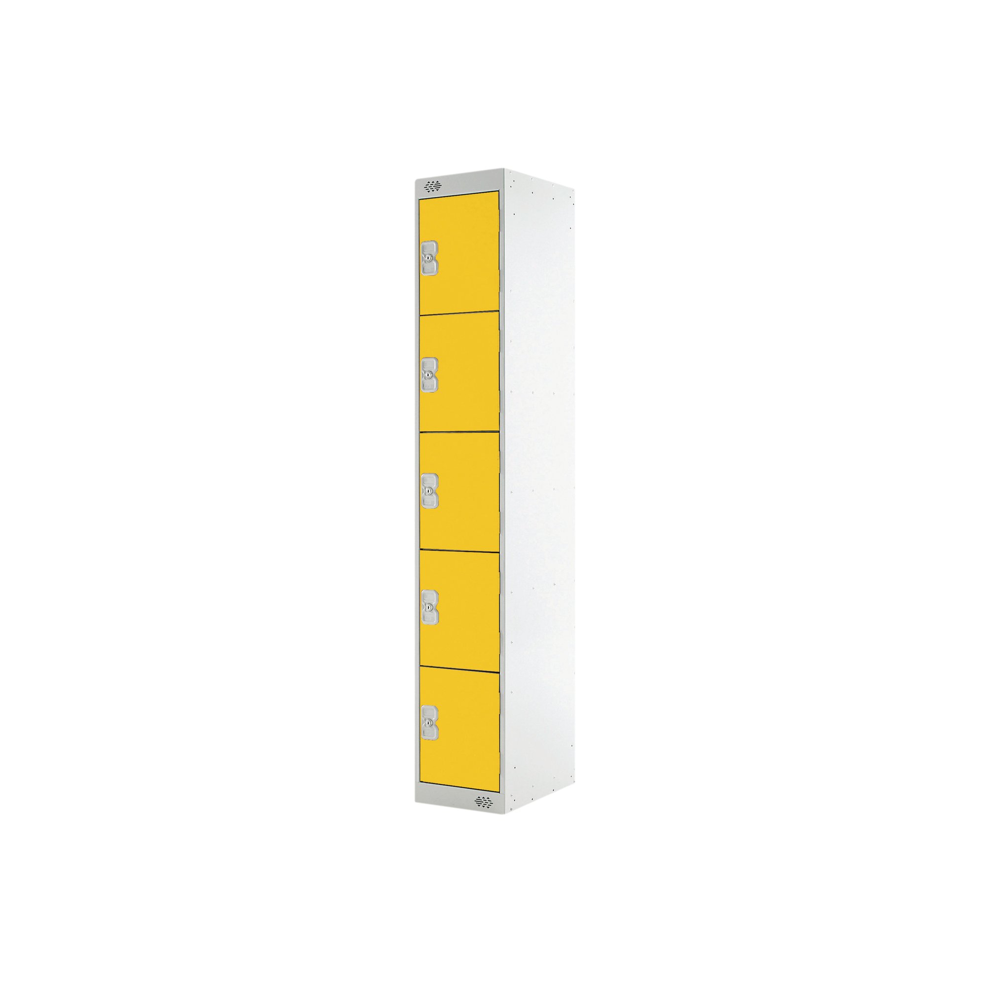 FIVE COMPARTMENT LOCKER 450 YELLOW