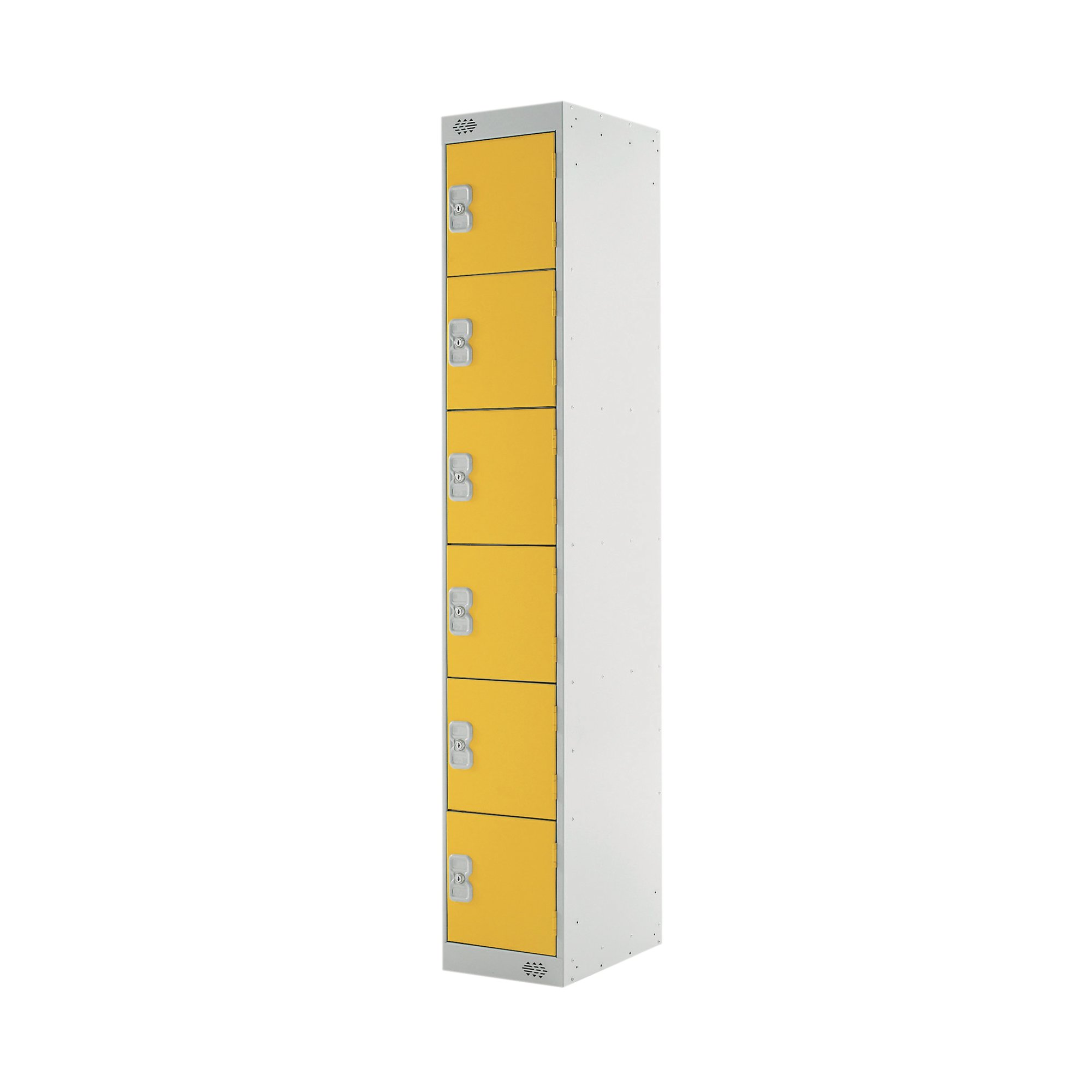 SIX COMPARTMENT LOCKER 450 YELLOW
