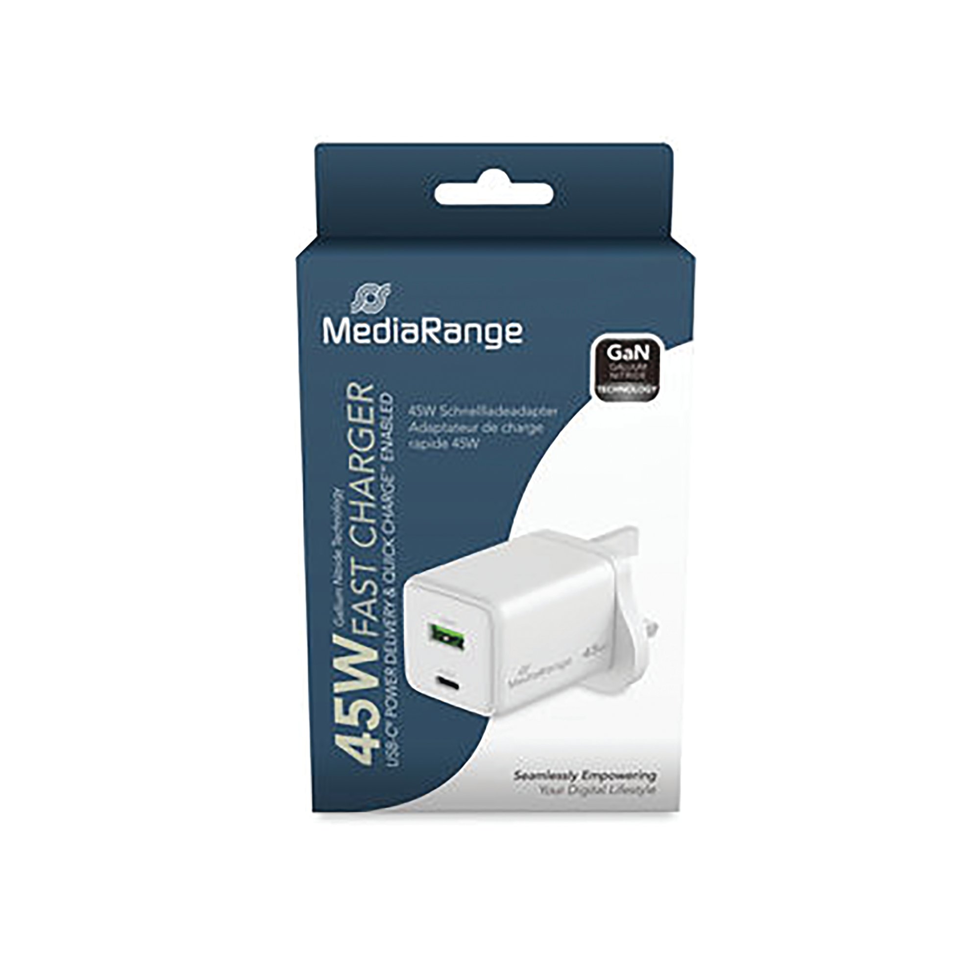 45W GAN FAST CHARGING ADAPTER WHITE