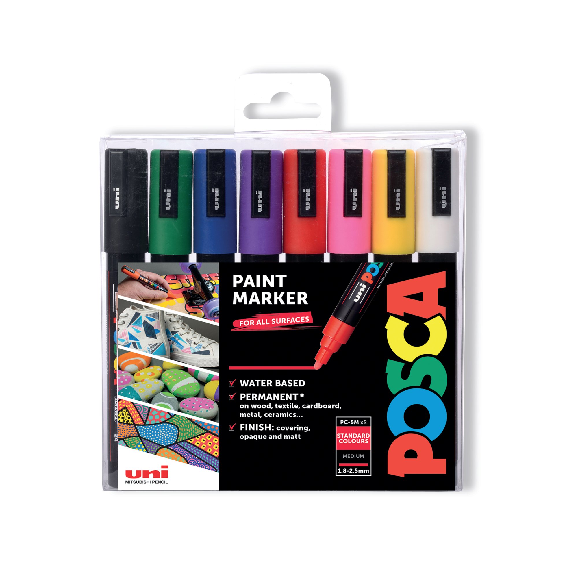 POSCA UNI POSCA PC-5M PNMK AST PK8