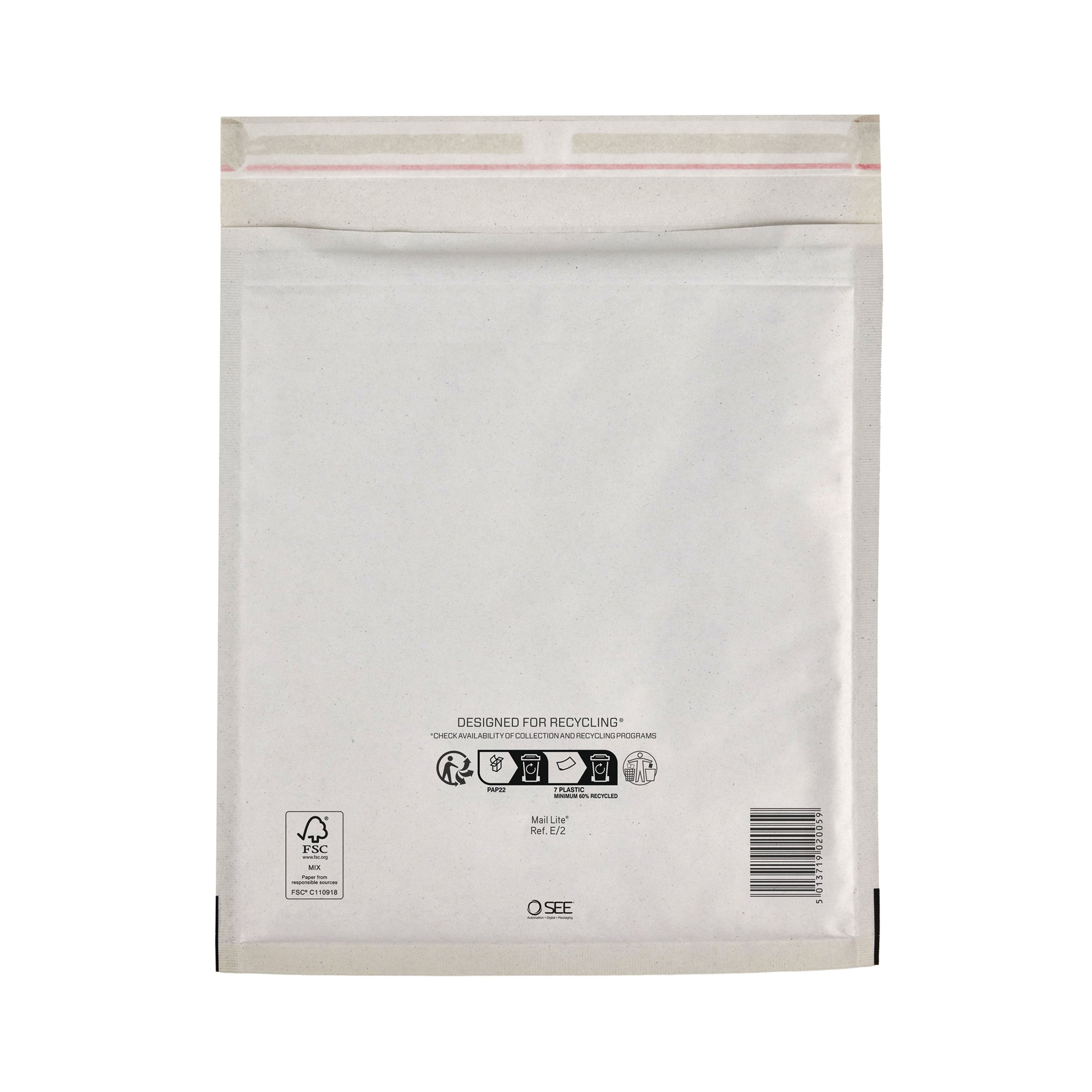 BUBBLE LINED BAG WHITE 220X260 PK100