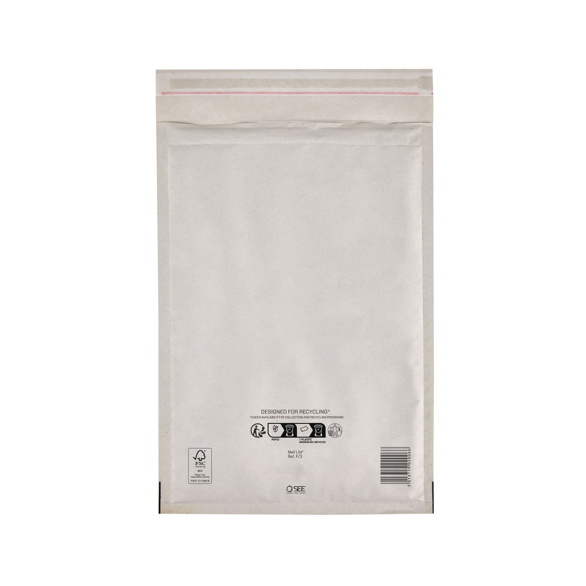 BUBBLE LINED BAG WHITE 220X330 PK50