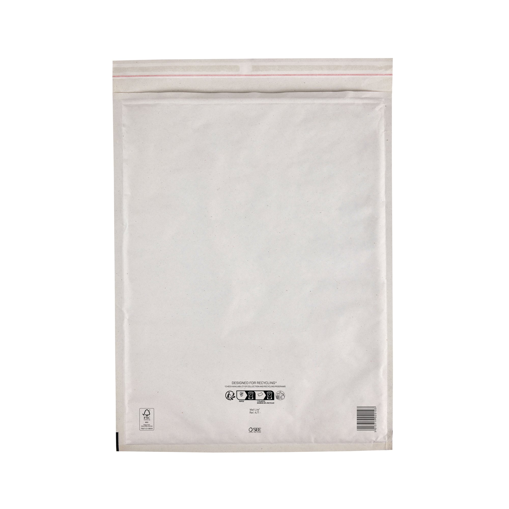 BUBBLE LINED BAG WHITE 350X470 PK50