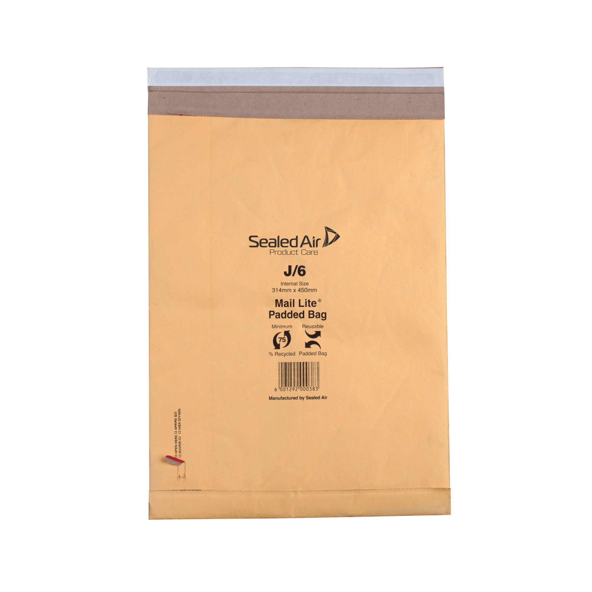 SEALED AIR GOLD PADDED BAG 314X450MM