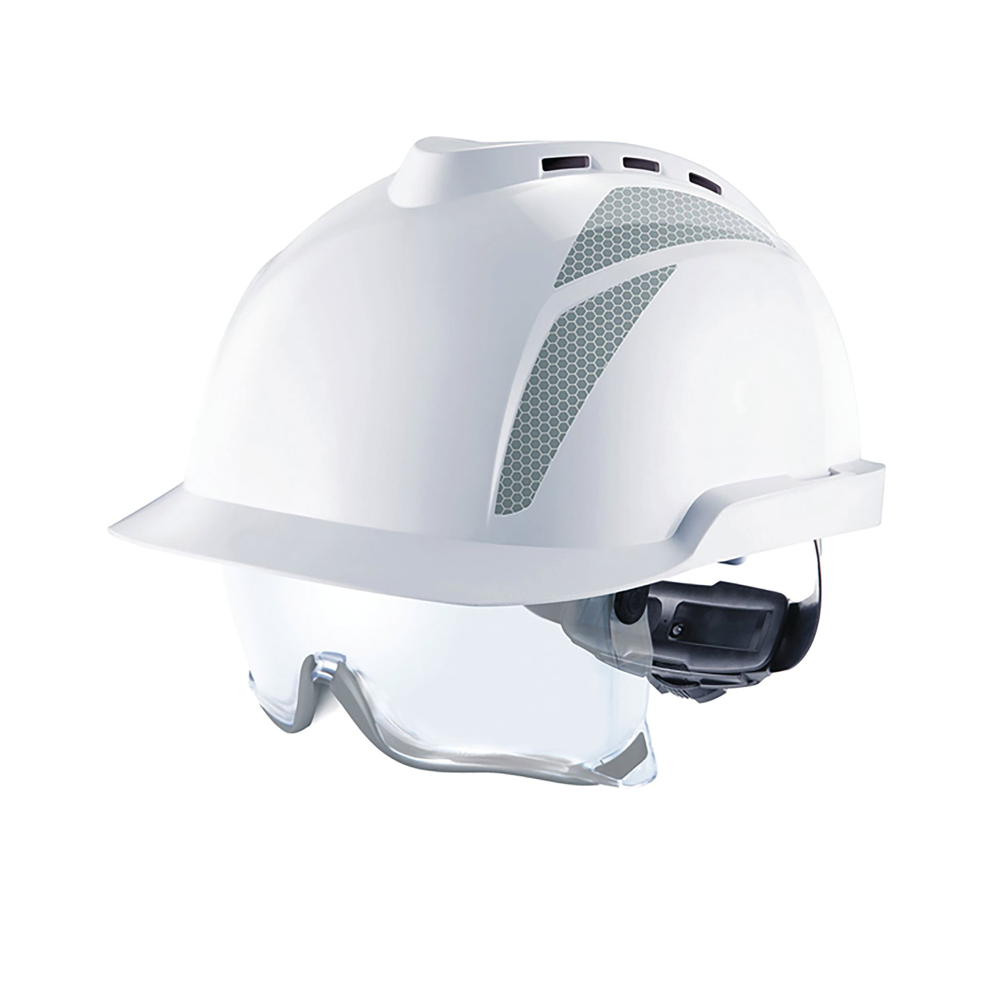 V-GARD 930 VENTED HELMET WHITE/GREY