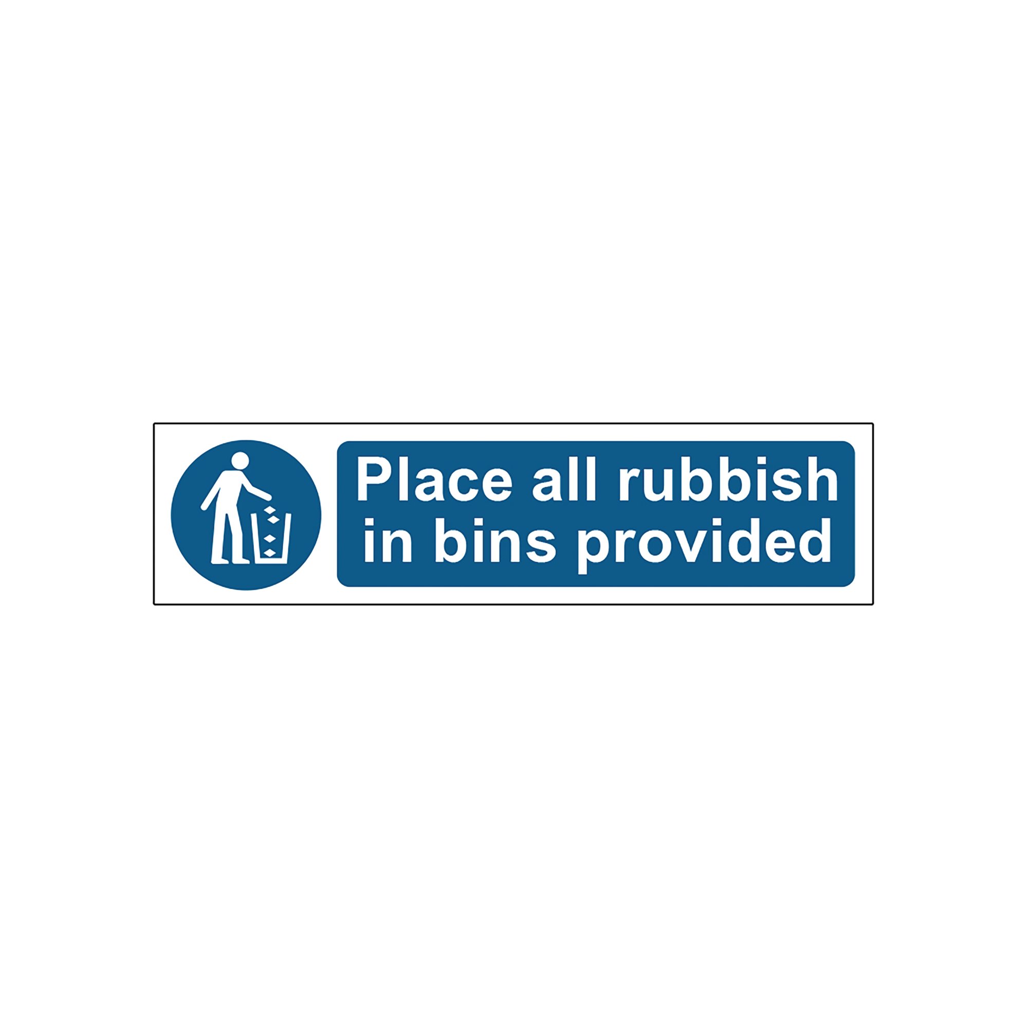 ALL RUBBISH BINS SIGN SAVE PP 200X50
